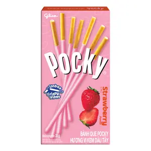 Bánh Que Phủ Socola Dâu, Pocky, Strawberry (39g) - GLICO